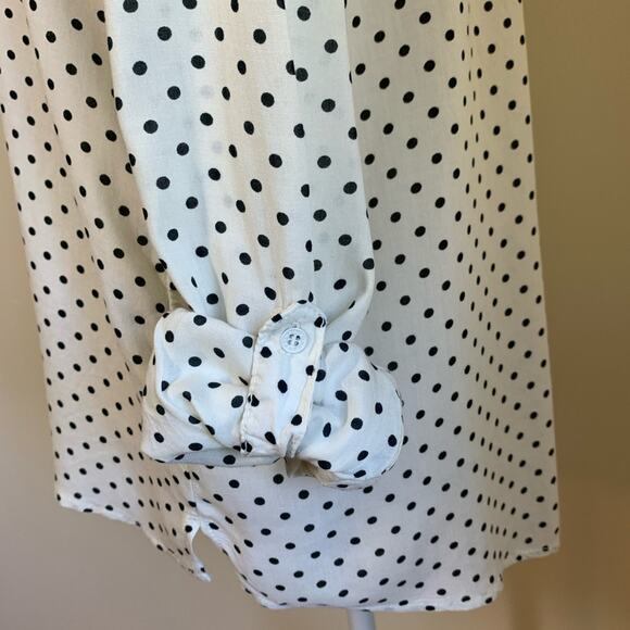 DIVIDED Black & White Polka Dot Blouse - Picture 6 of 9